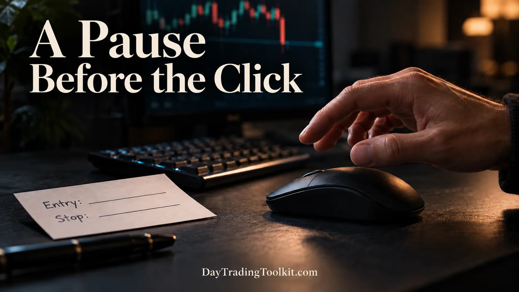 A cursor approaches a simple order edge across a deliberate narrow gap.