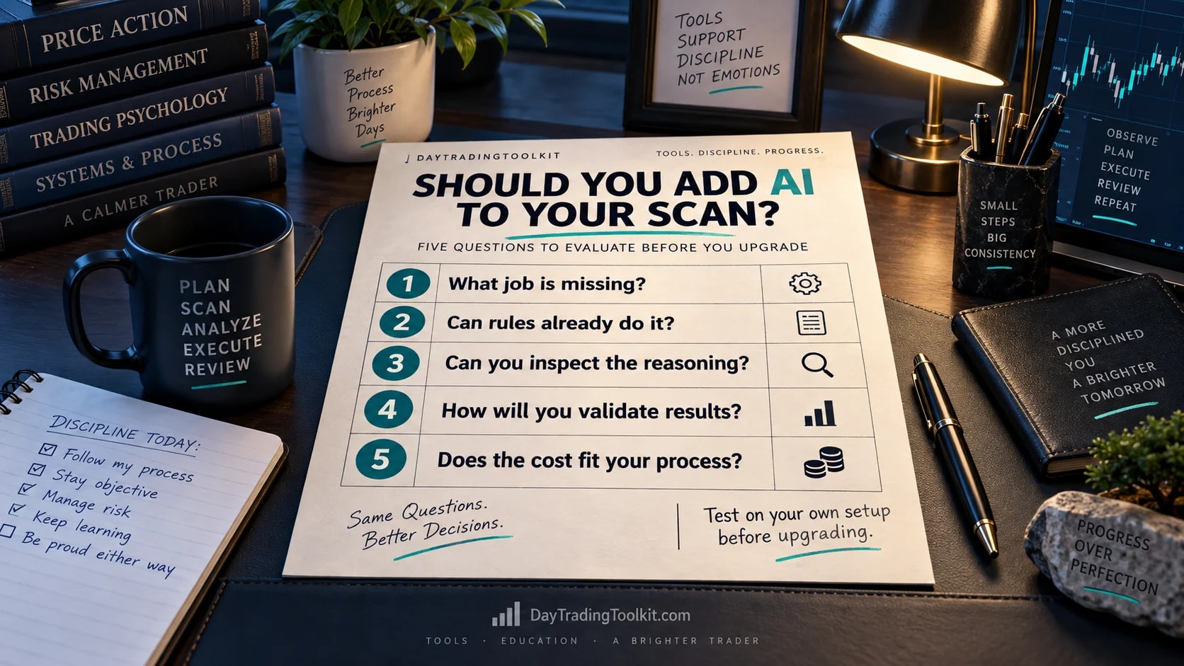 Five questions about the missing job, existing rules, explainability, validation, and cost.