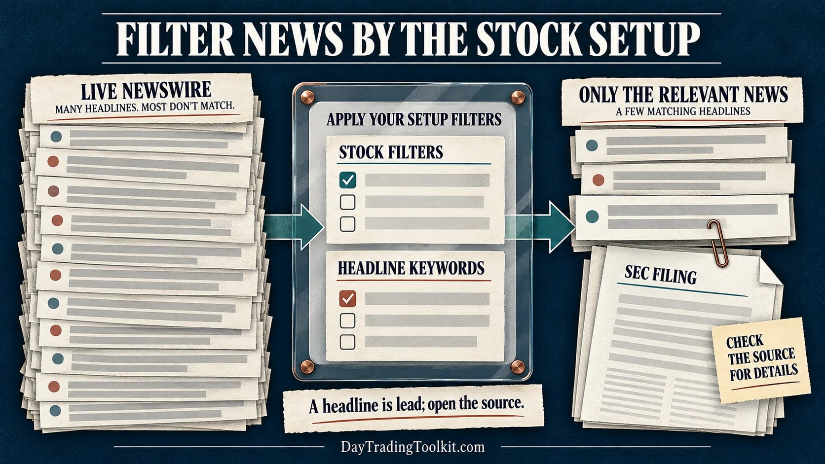 Scanz news search combines stock characteristics and story filters before a trader checks the original release.