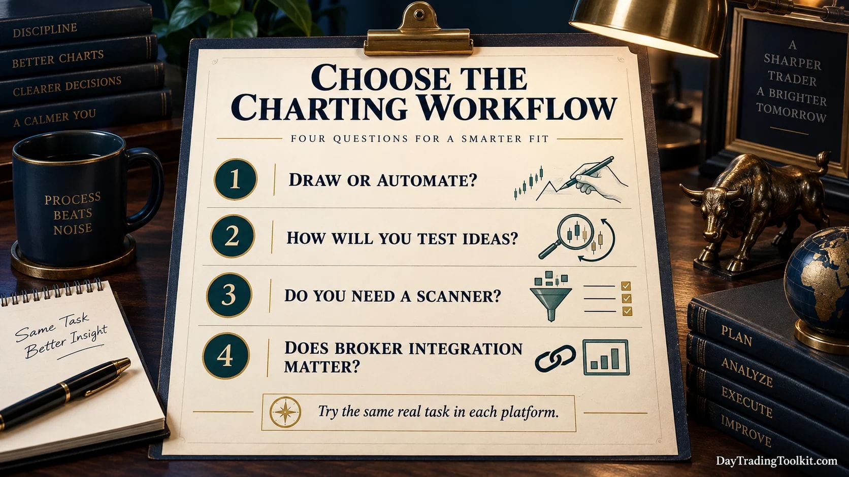 Worksheet for testing drawing, automation, idea testing, scanner connection, and broker workflow.