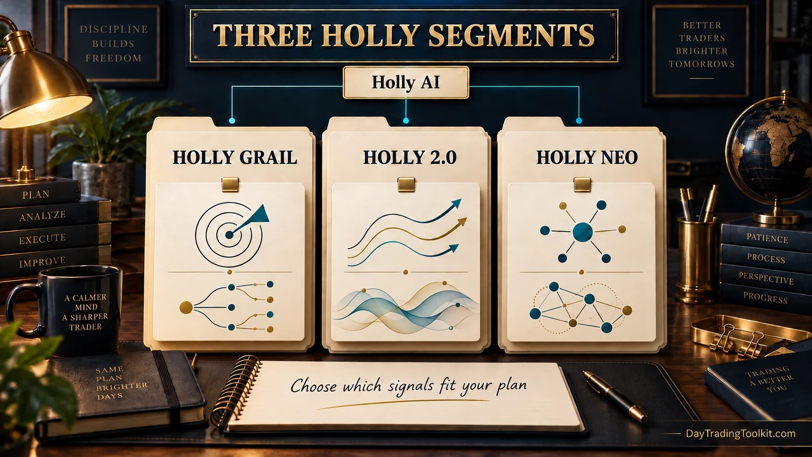 The three Holly AI strategy segments shown as separate idea streams.