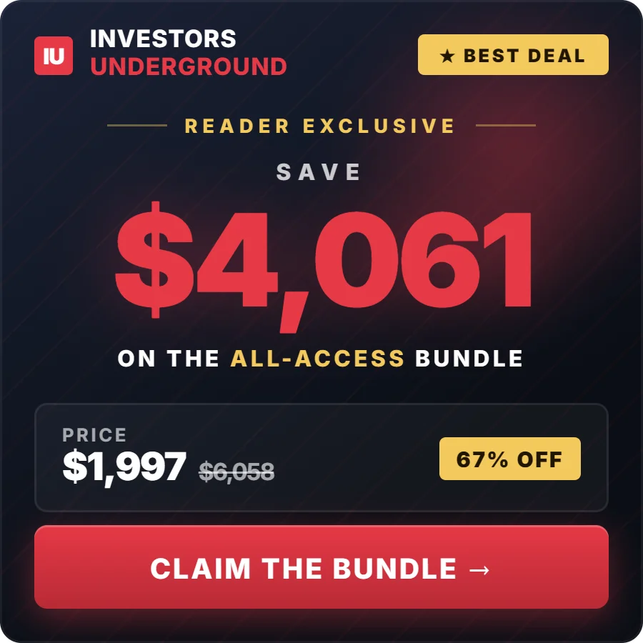 Sponsored offer: INVESTOR UNDERGROUND SPECIAL PRICING