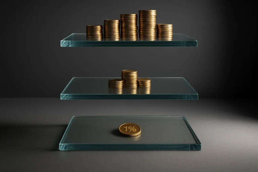 Three transparent levels showing per-trade, daily, and portfolio risk monitoring system used by professional day traders