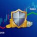 Trading chart with stop loss and take profit levels marked Shield protecting capital through stop loss strategy