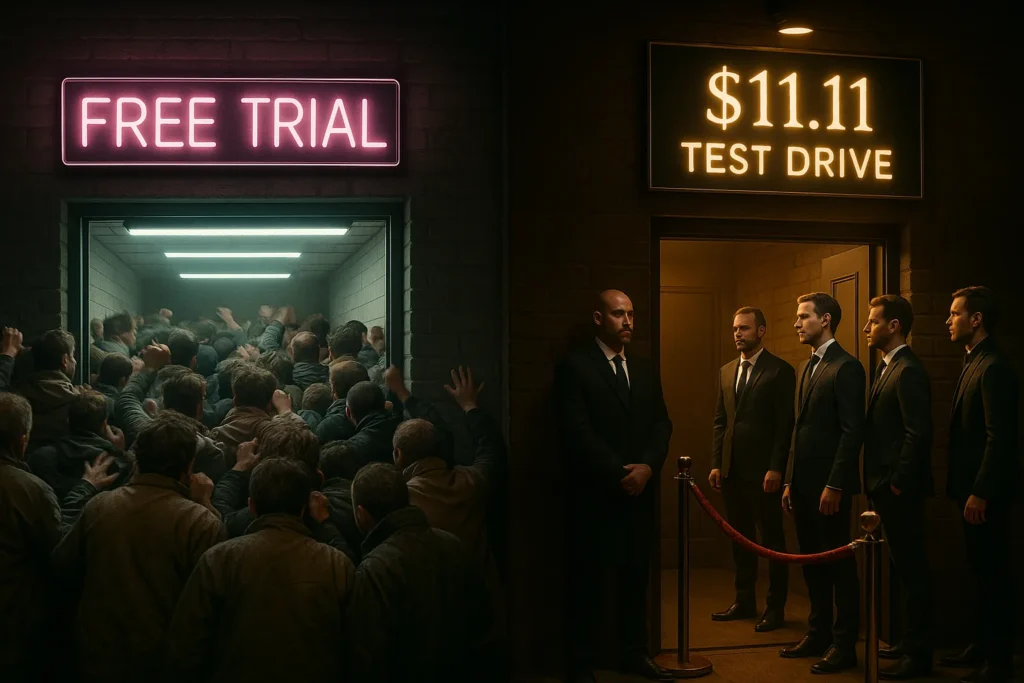 Trade Ideas paid test drive vs free trial comparison - exclusive velvet rope access for serious traders only