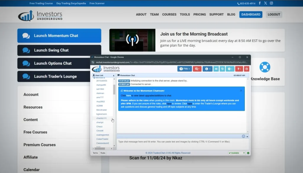 Investors Underground Chatrooms